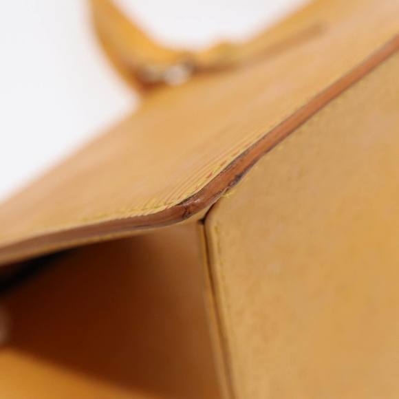 LOUIS VUITTON Epi Sac Triangle Hand Bag Yellow M52099 LV Auth 87952 - Picture 15 of 16